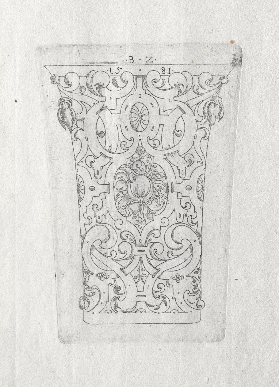 Ornamentale beker, 1581 door Bernhard Zan