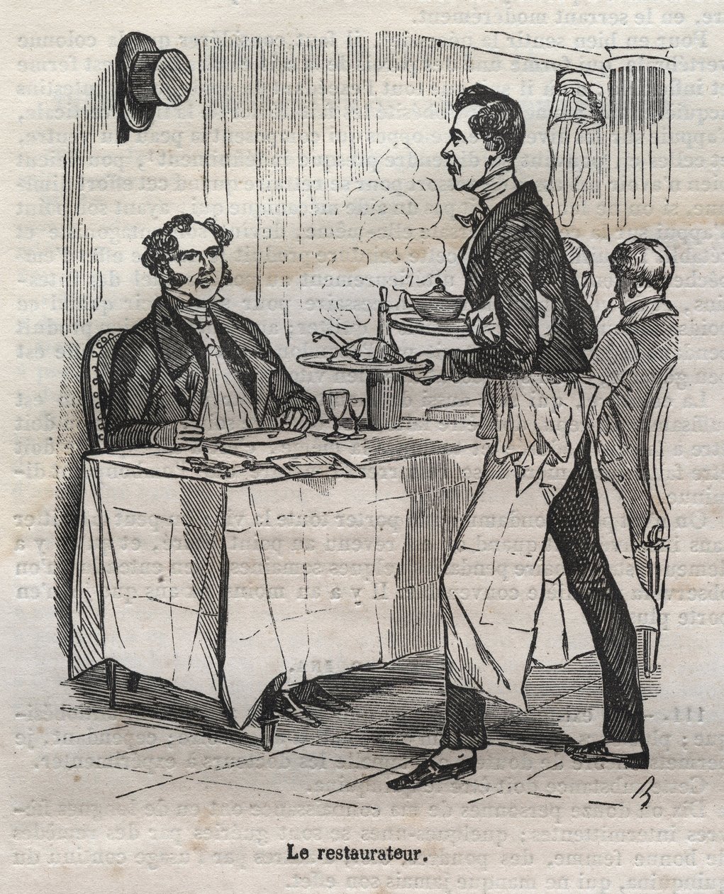 De restaurateur - gravure in 