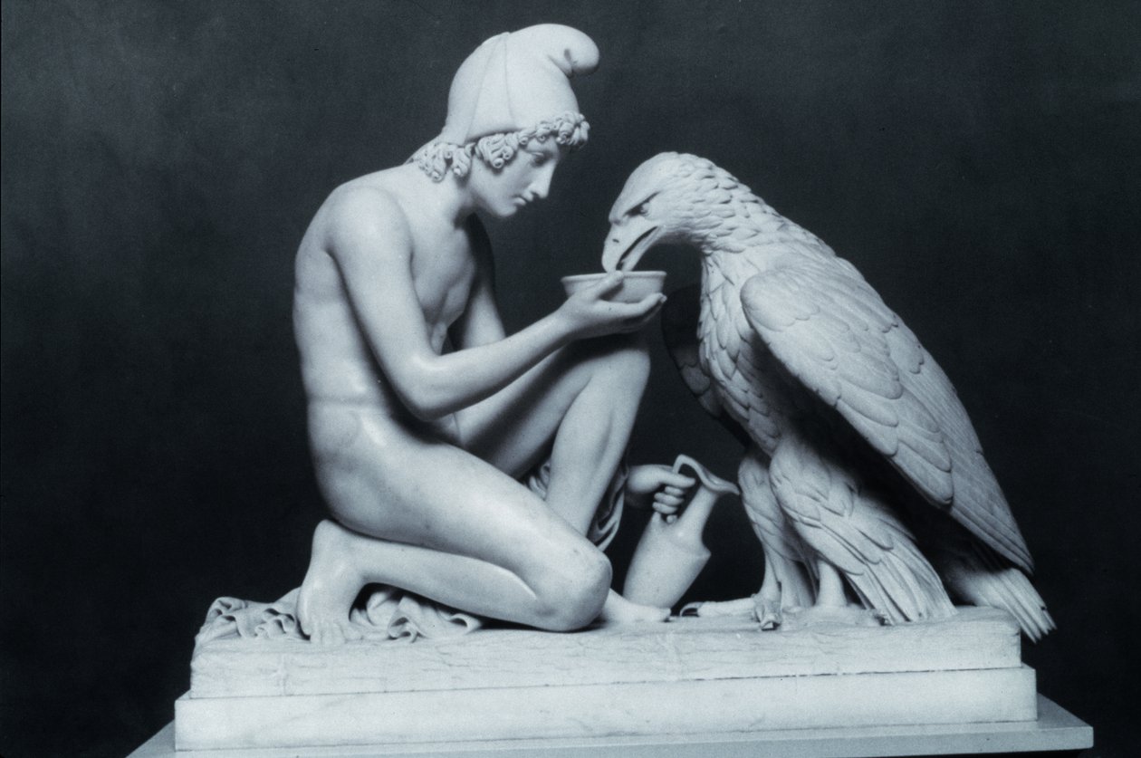 Ganymedes met de Adelaar van Jupiter, 1817 door Bertel Thorvaldsen