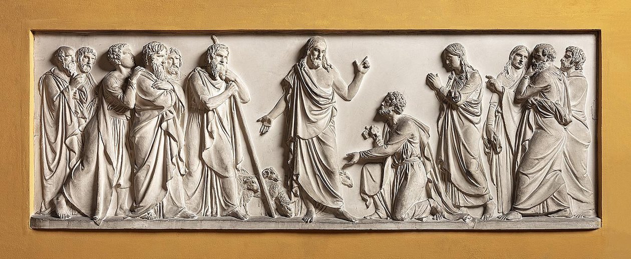 Christus draagt het leiderschap van de Kerk op aan Sint-Pieter door Bertel Thorvaldsen