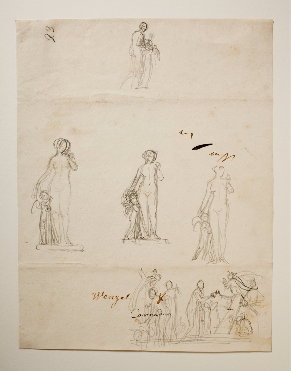 Parijs en de drie Godinnen. Venus en Cupido door Bertel Thorvaldsen