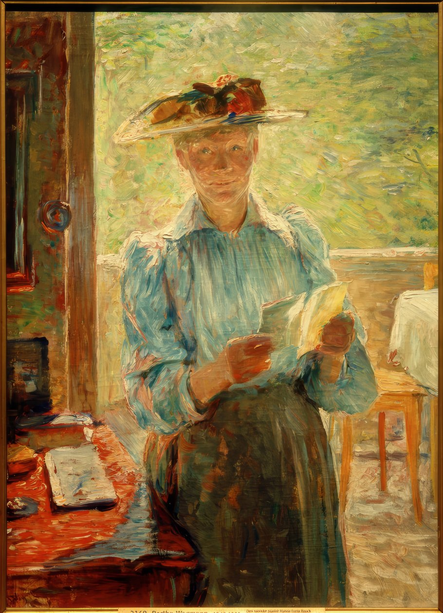 Portret van de Zweedse pianiste Hanna Lucia Bauck door Bertha Wegmann