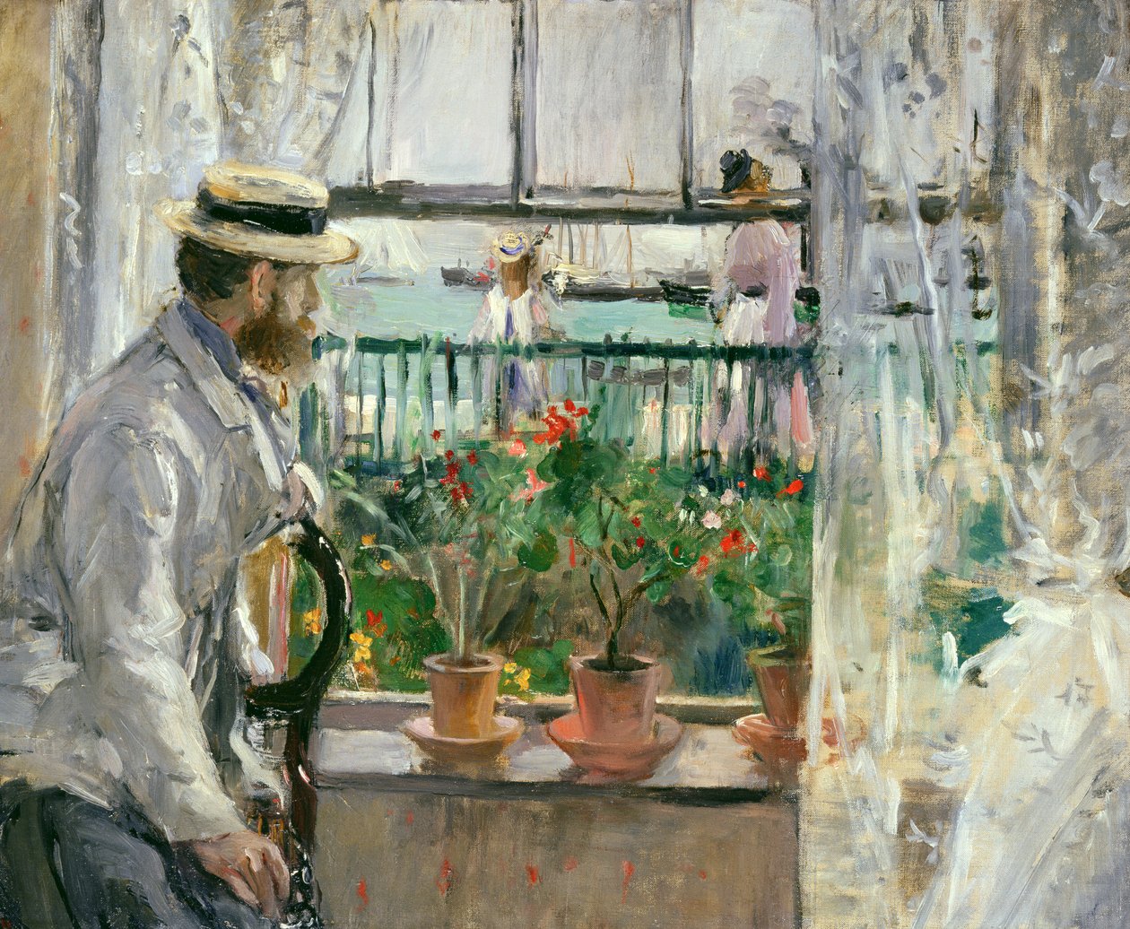 Eugene Manet (1834-92) op het Eiland Wight door Berthe Morisot
