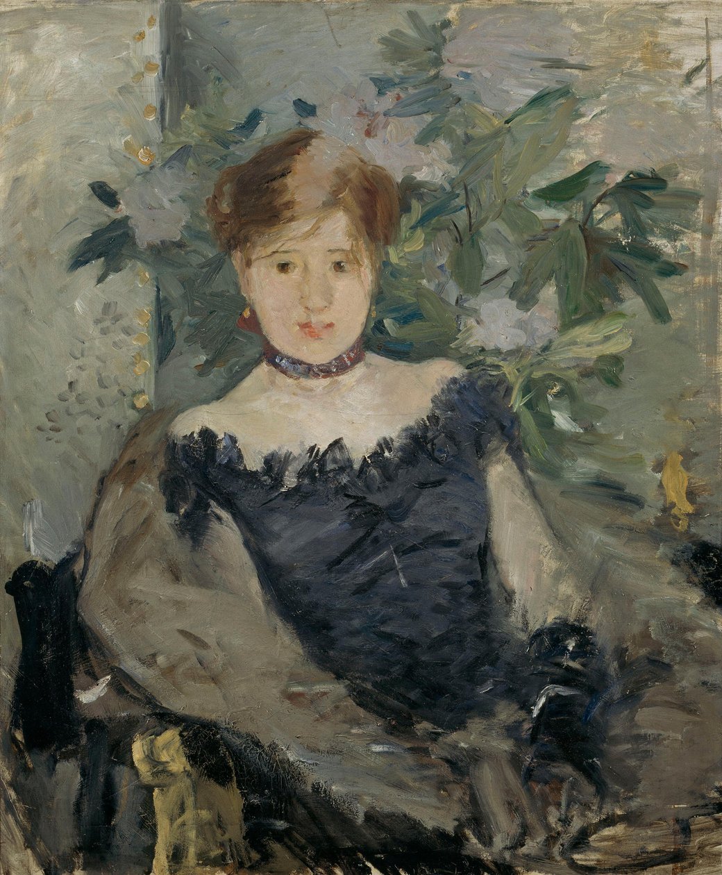 Het zwarte lijfje door Berthe Morisot