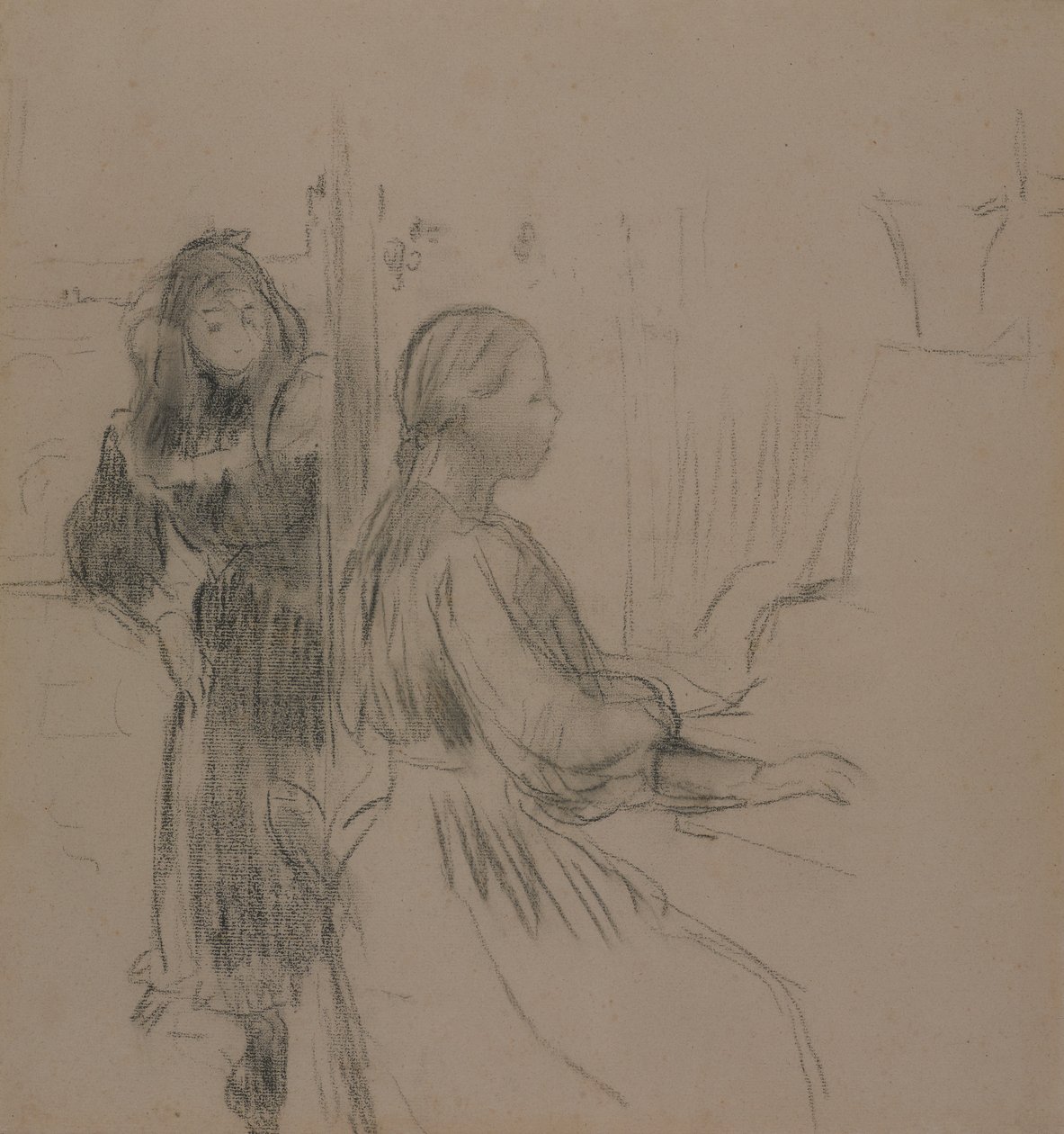 Studie voor La Musique, 1893 door Berthe Morisot