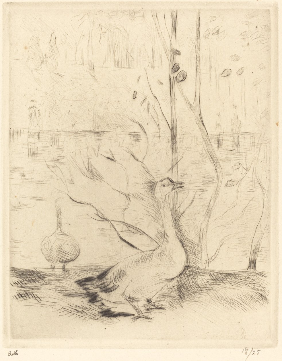 Wandeling in het Bois de Boulogne door Berthe Morisot