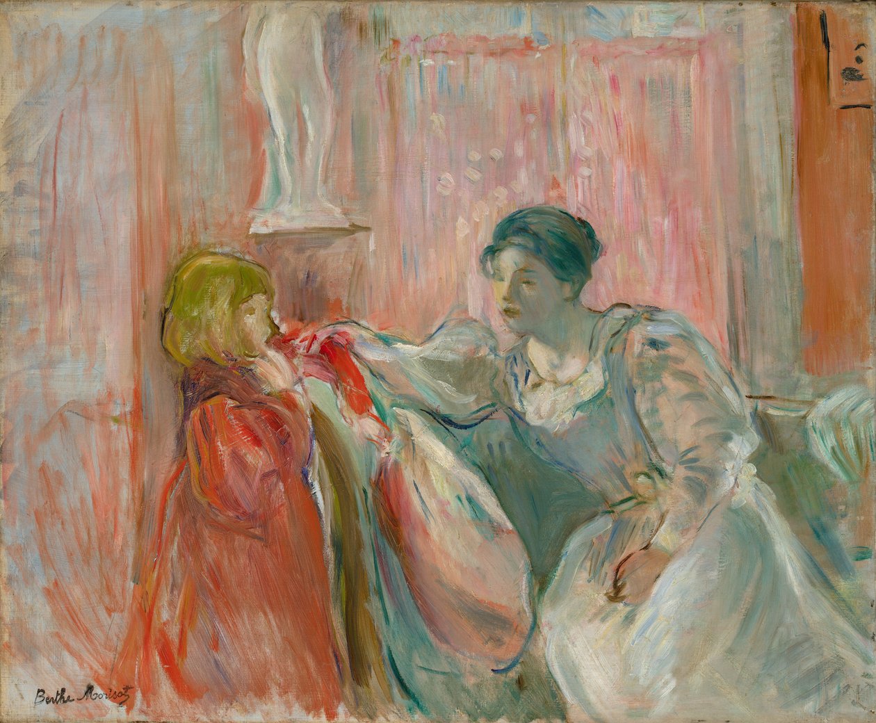 Vrouw en kind door Berthe Morisot