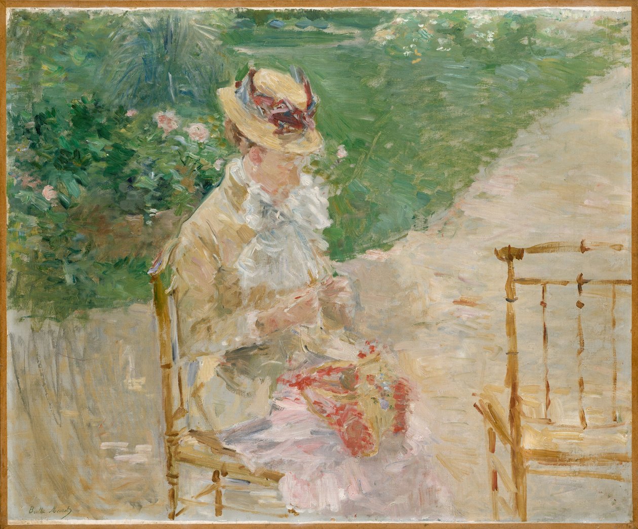 Jonge Vrouw aan het Breien, c.1883 door Berthe Morisot