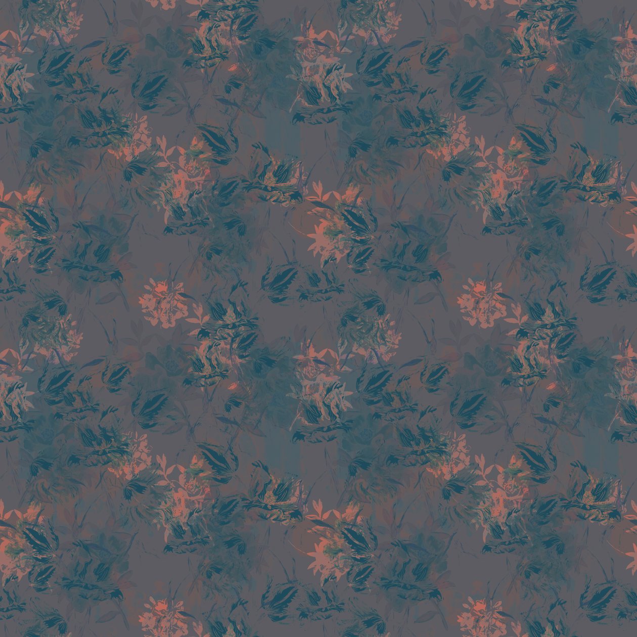 Sunset Flora, 2015 (illustratief herhalingspatroon) door Beth Travers