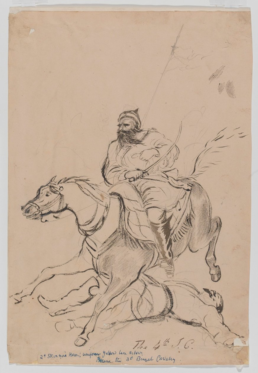 De 4e onregelmatige cavalerie, ca. 1845 door Bethune Donald Grant