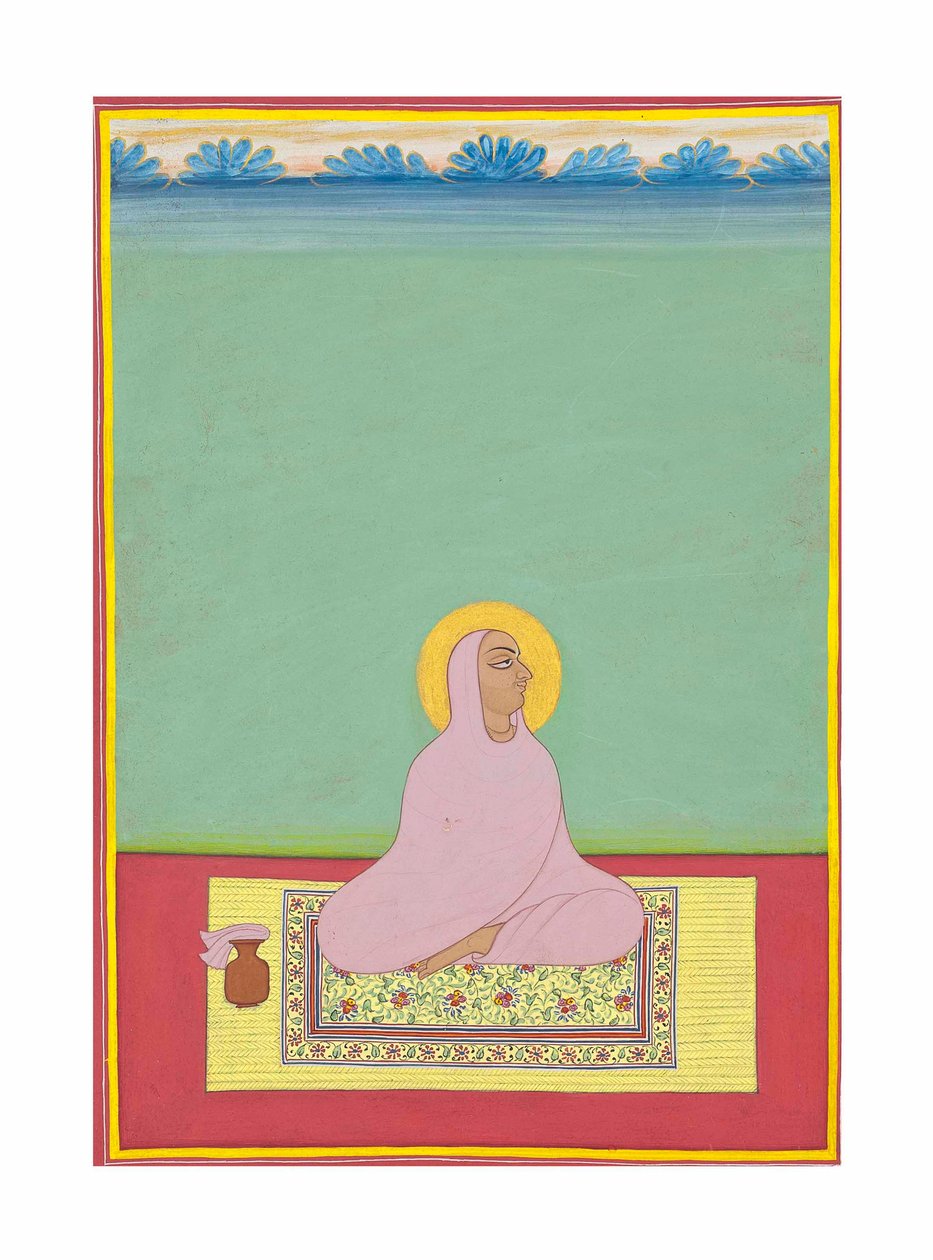 Een Portret van Maharaja Shri Narayan Ji, c.1830 door Bhati Shankar Das
