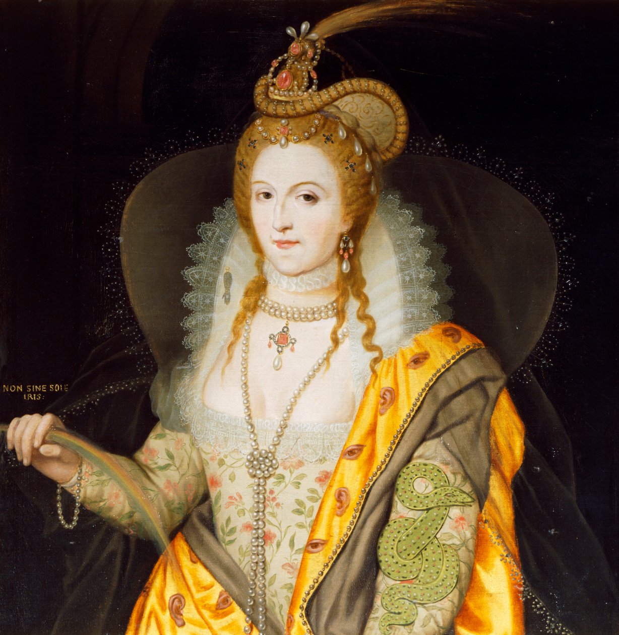 Portret van koningin Elizabeth I door Biagio Rebecca