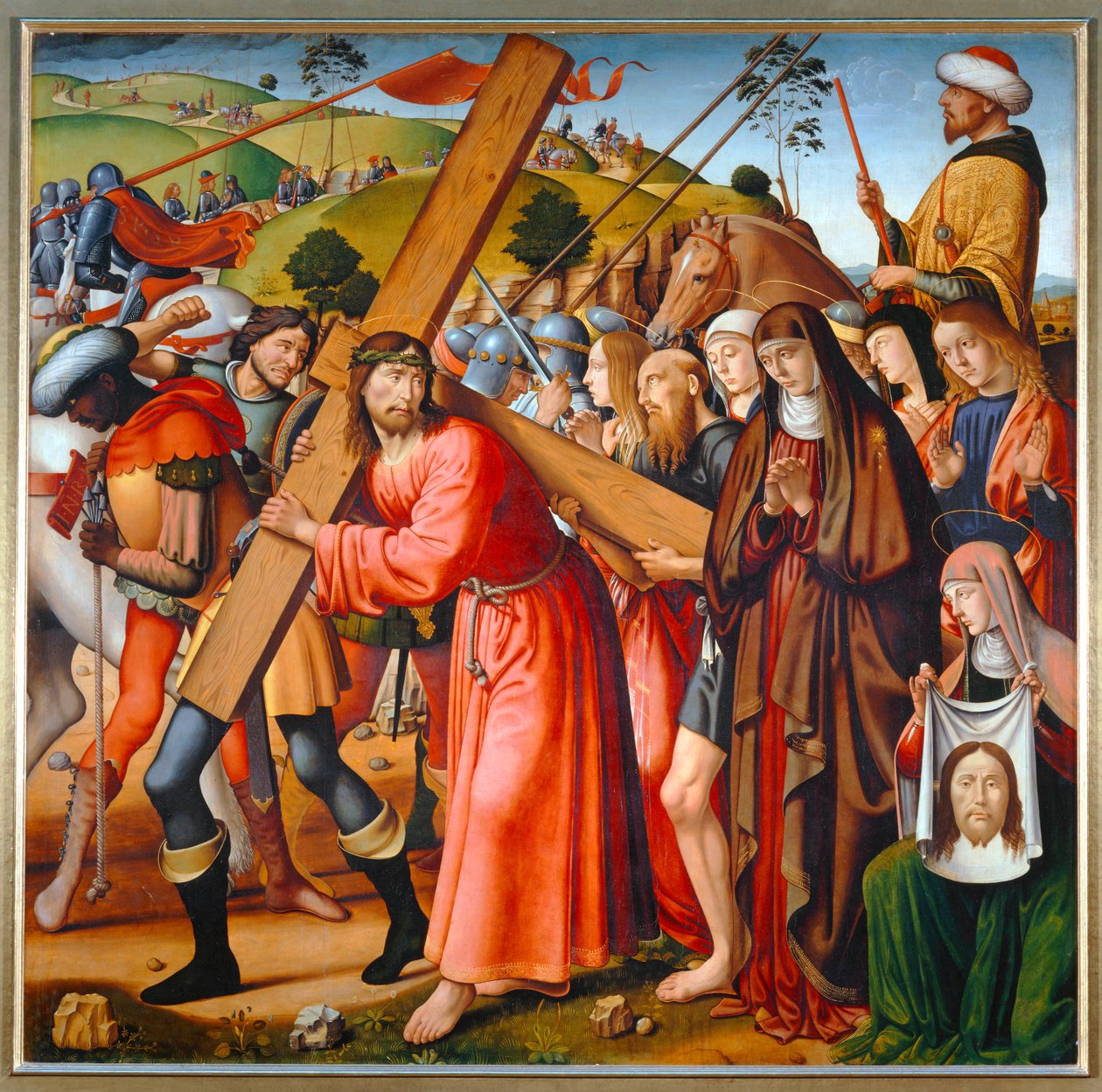Le Portement de croix - Christus die het kruis draagt ... door Biagio d