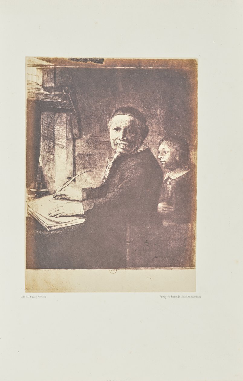 [Lieven Willemsz. van Coppenol, schrijfmeester: de kleinere plaat]. door Bisson Frères