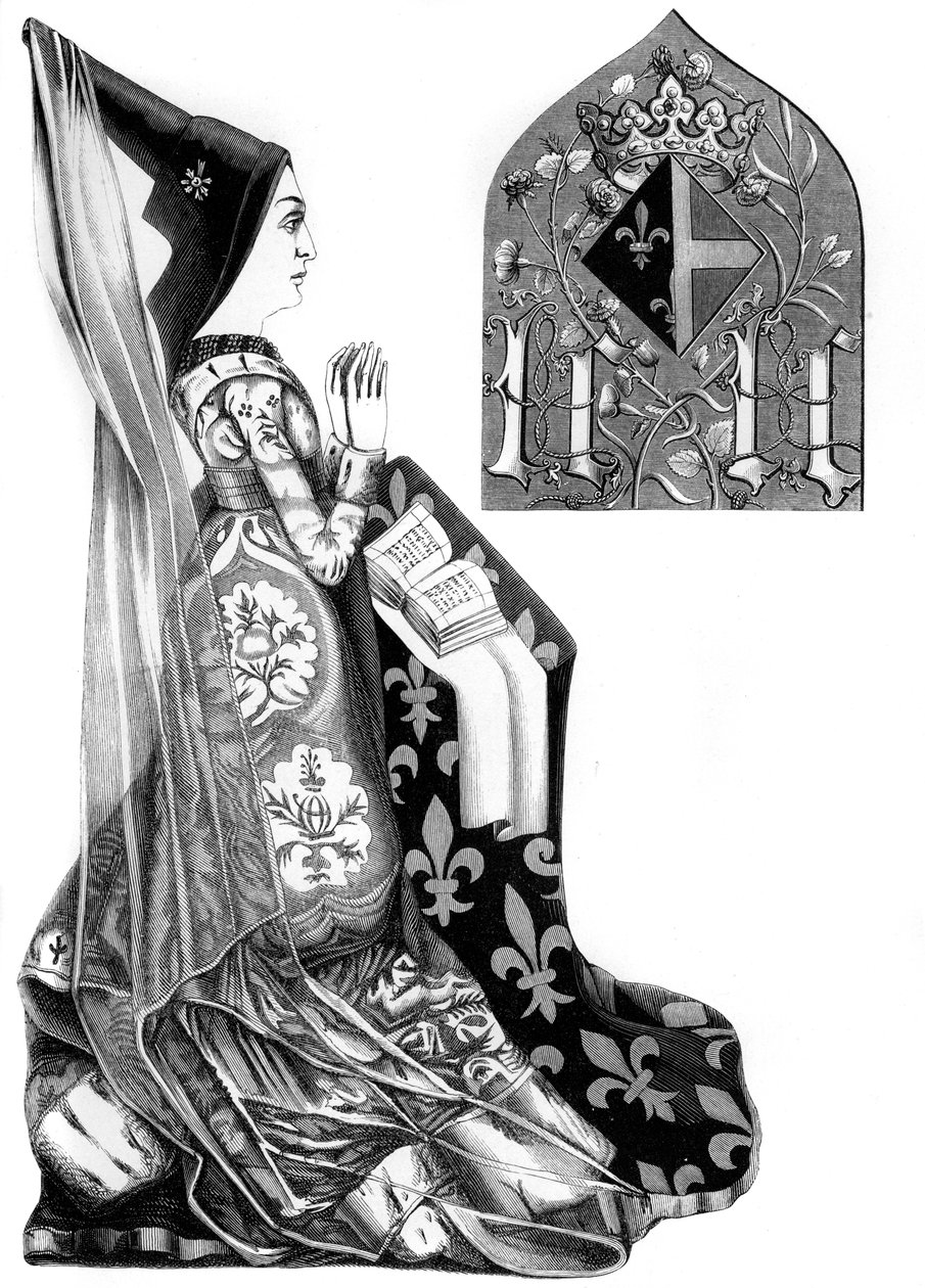 Charlotte van Savoye 1441-1483, koningin-gemalin van Lodewijk XI van Frankrijk, 15e eeuw 1849 door Bisson and Cottard