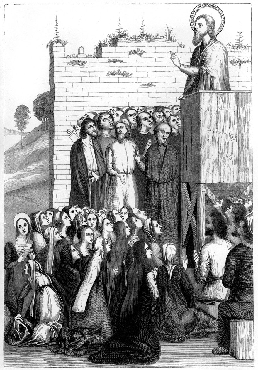 Christus predikend, 15e eeuw 1849 door Bisson and Cottard