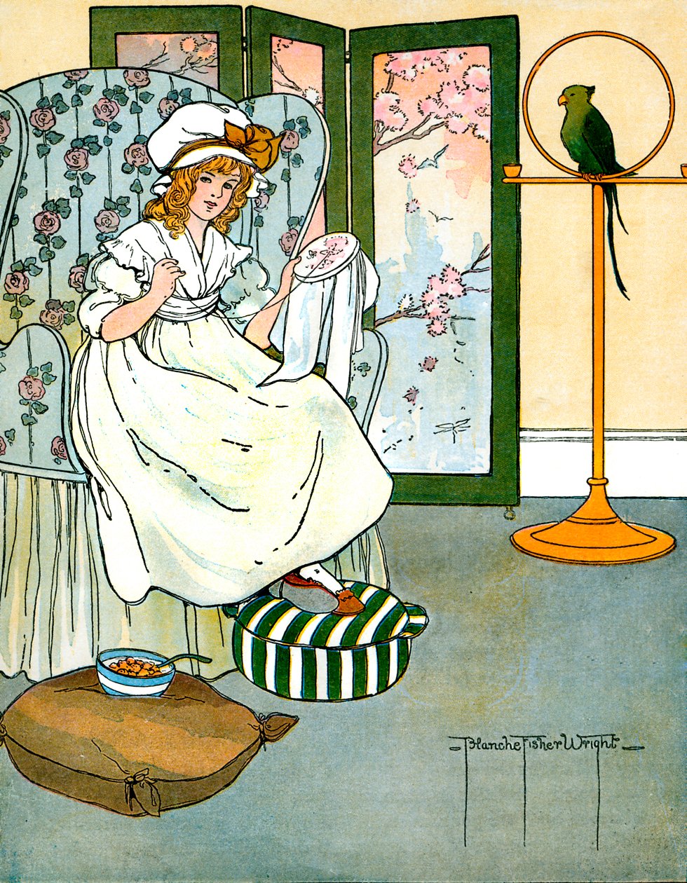 Curly Locks, geïllustreerd door Blanche Fisher Wright door Blanche Fisher Wright