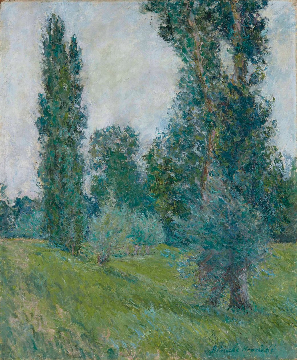 Frans: Populierenlandschap bij Giverny door Blanche Hoschede Monet