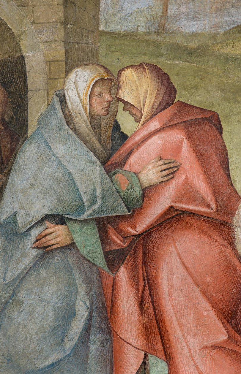 Centrale Schip, Derde Noord Span, Bezoek, Boccaccio Boccaccino 1516-17, (detail) door Boccaccio Boccaccino