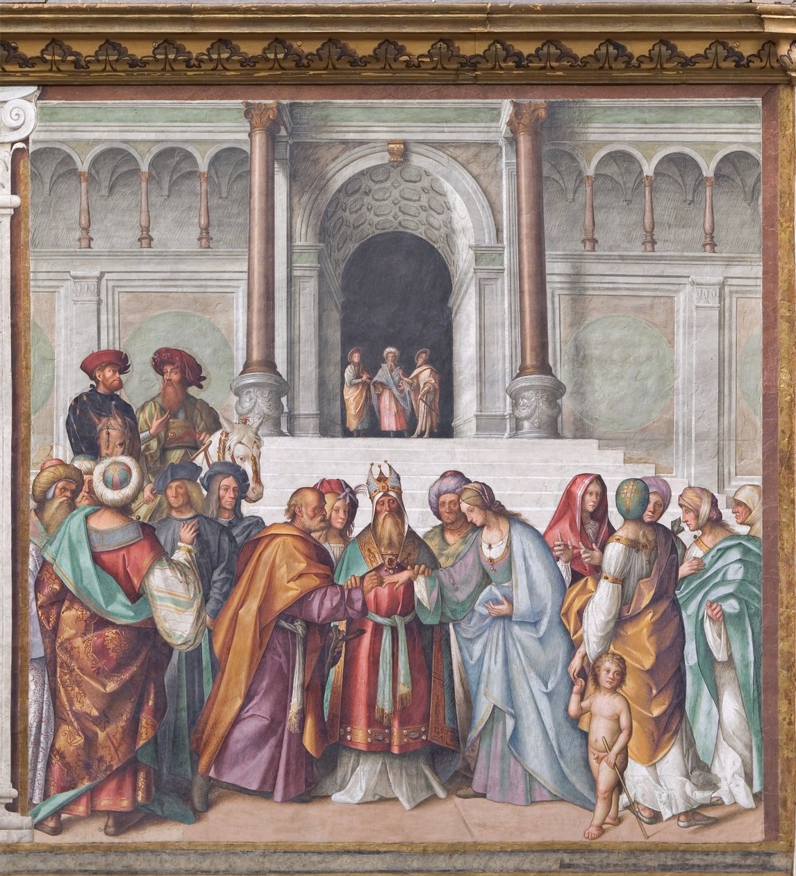 Het huwelijk van Maria door Boccaccio Boccaccino