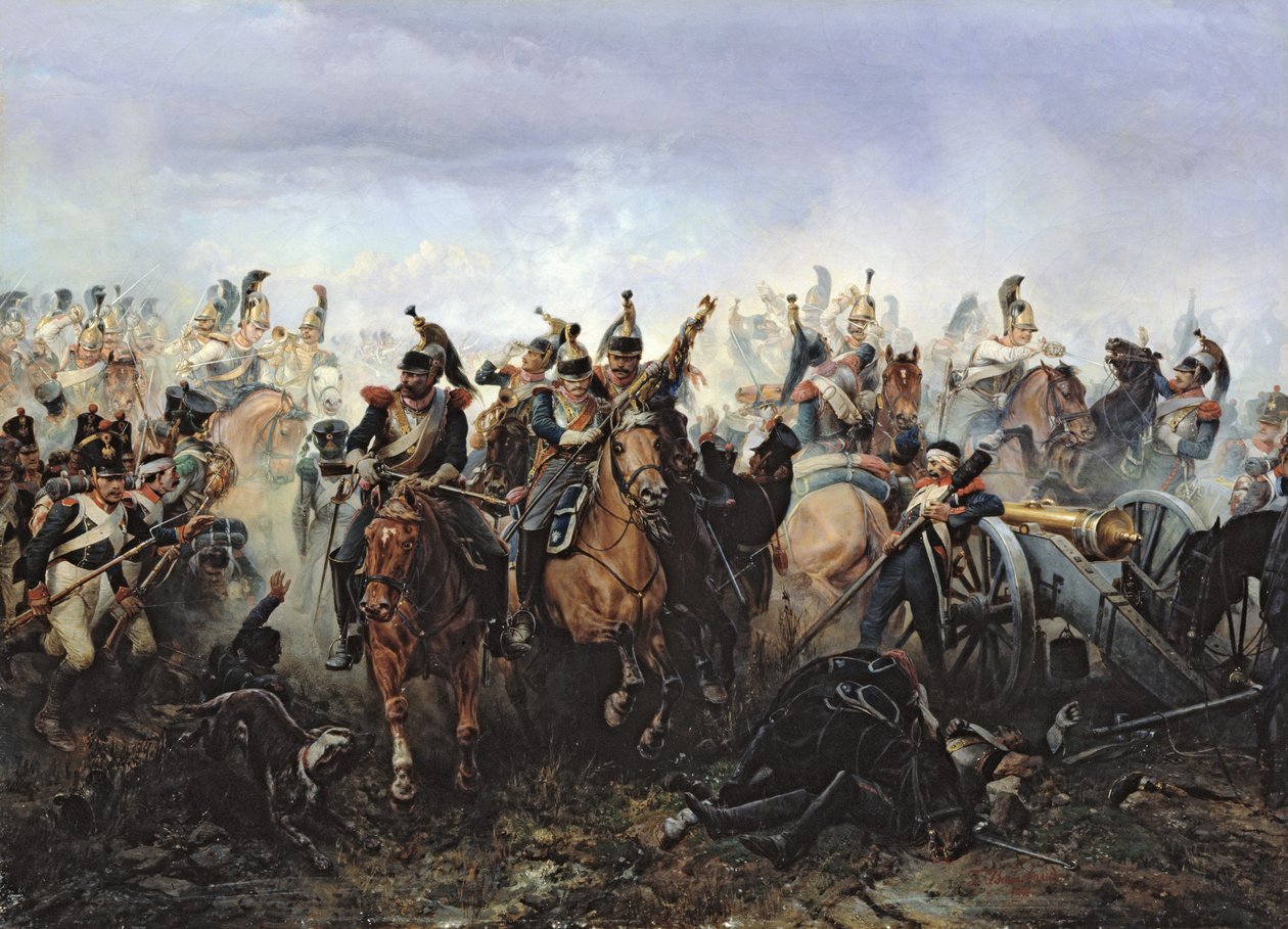 De Slag bij La Fere-Champenoise, op 25 maart 1814, 1891 door Bogdan Willewalde