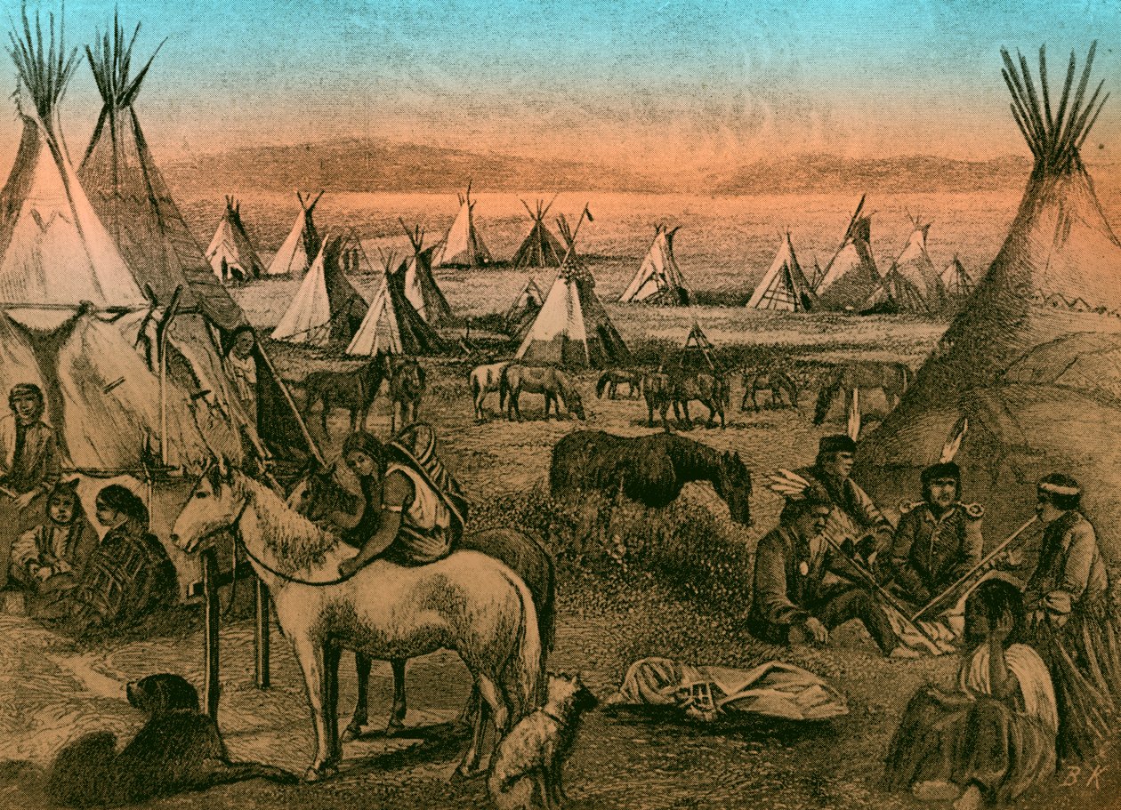 Navajo-indianenkamp door Bohuslav Kroupa