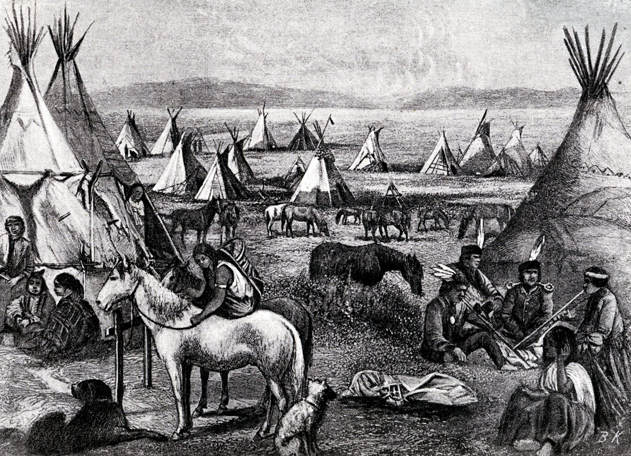 Navajo Indiaans kampement door Bohuslav Kroupa