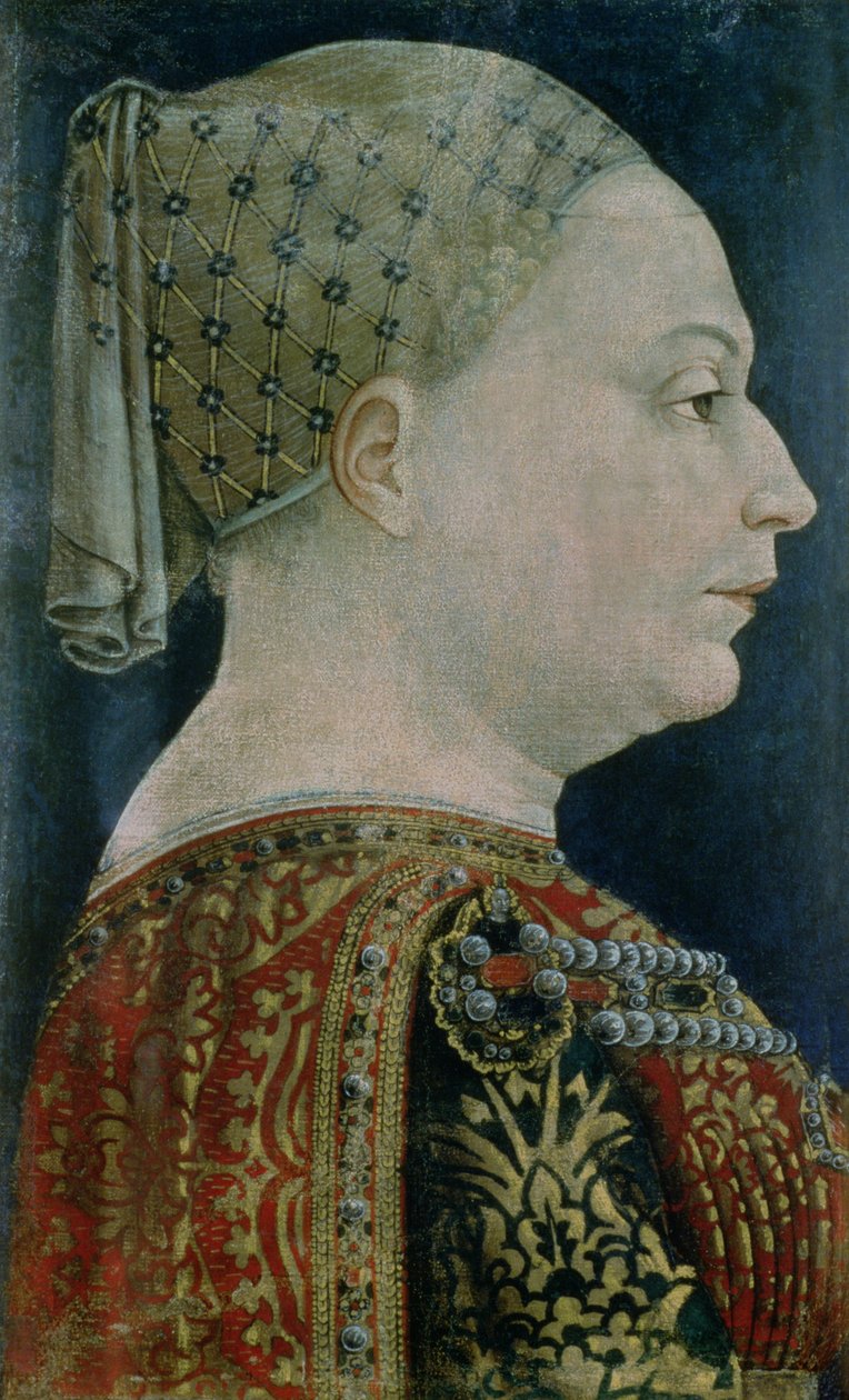 Portret van Maria Sforza door Bonifacio Bembo