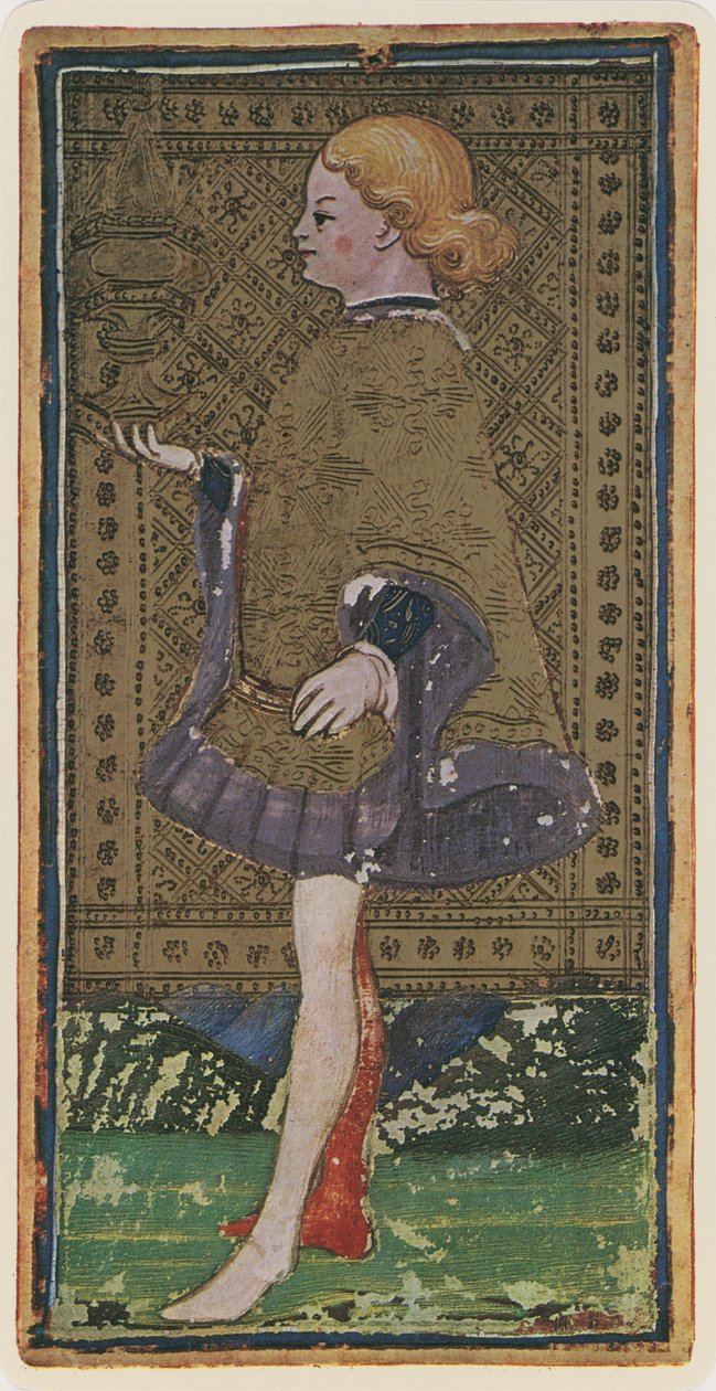 De schoppenboer, facsimile van een tarotkaart uit het 