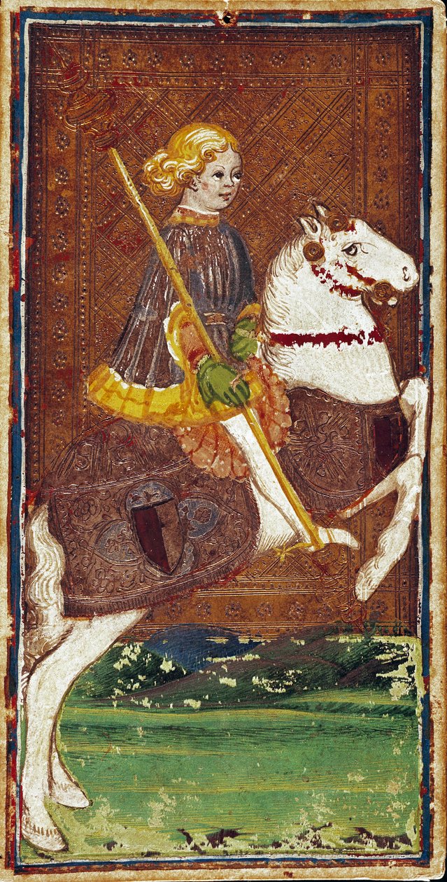 Kaart van het Tarotspel van de Visconti-familie van Bonifacio Bembo, midden 15e eeuw - Bergamo, Galleria dell
