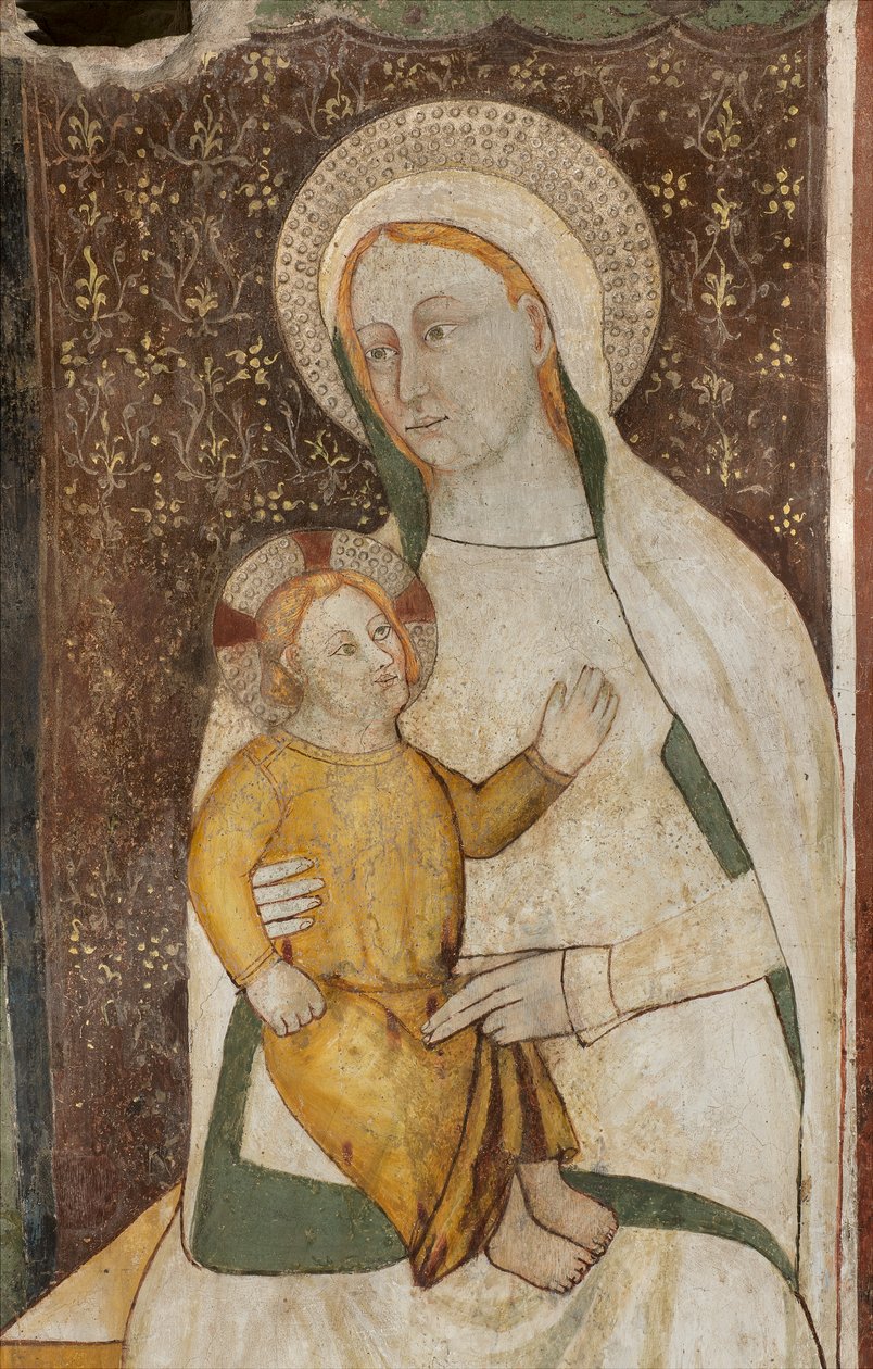 Noord Transept, Altaar van Sint-Michael de Aartsengel, Achter het Altaarstuk de Fresco