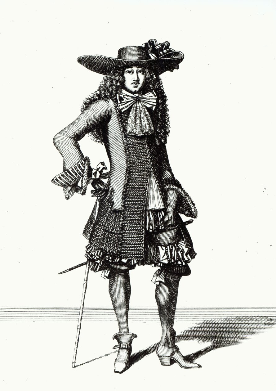 De zomerzwaardjurk, 1675 door Nicolas Bonnart