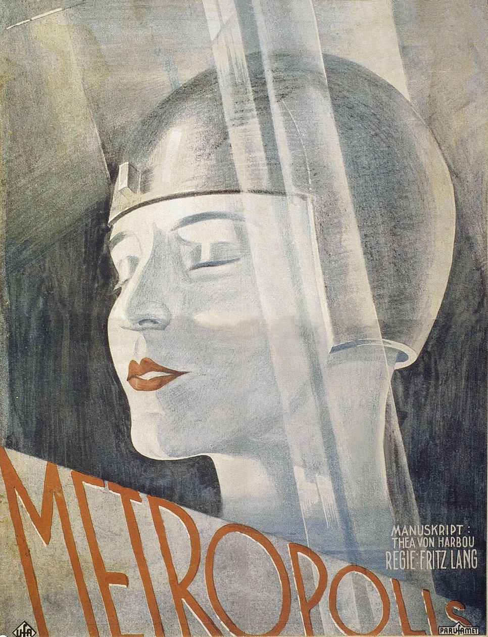 Poster van de film Metropolis door Fritz Lang door Boris Bilinsky