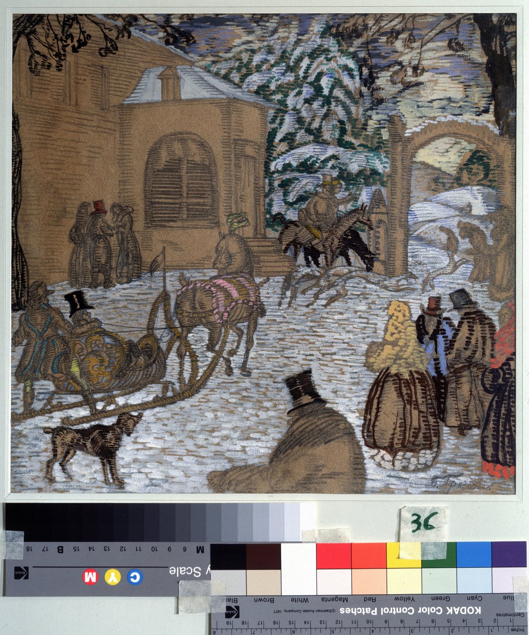 Illustratie voor de roman Dubrovsky van A. Poesjkin door Boris Dmitrievich Grigoriev