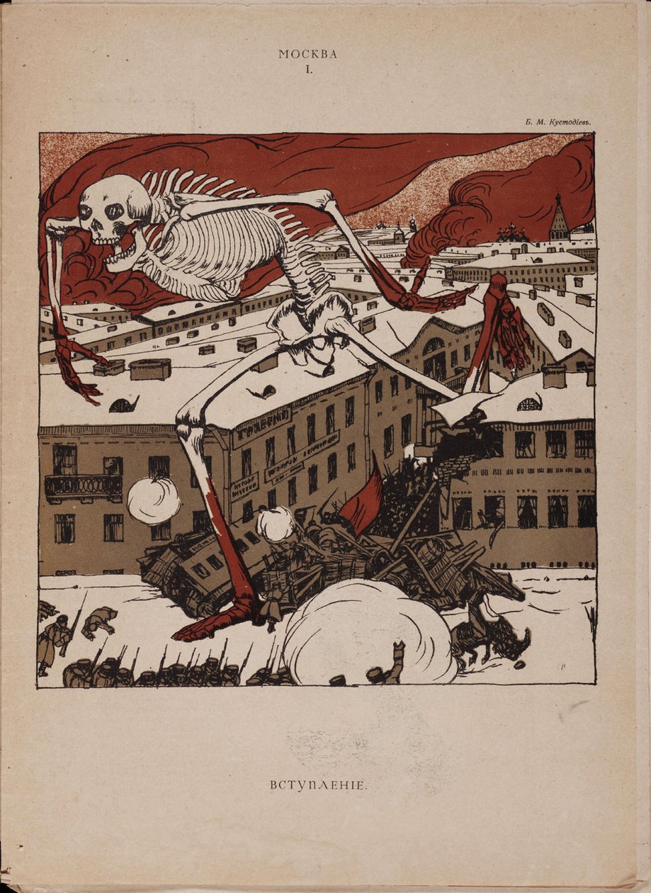 Inleiding tot de Revolutie door Boris Mikhailovich Kustodiev