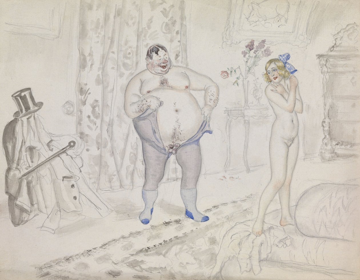 Late Night Rendezvous door Boris Mikhailovich Kustodiev