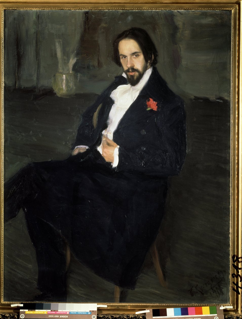 Portret van de kunstenaar Ivan Bilibine (1876-1942) door Boris Mikhailovich Kustodiev