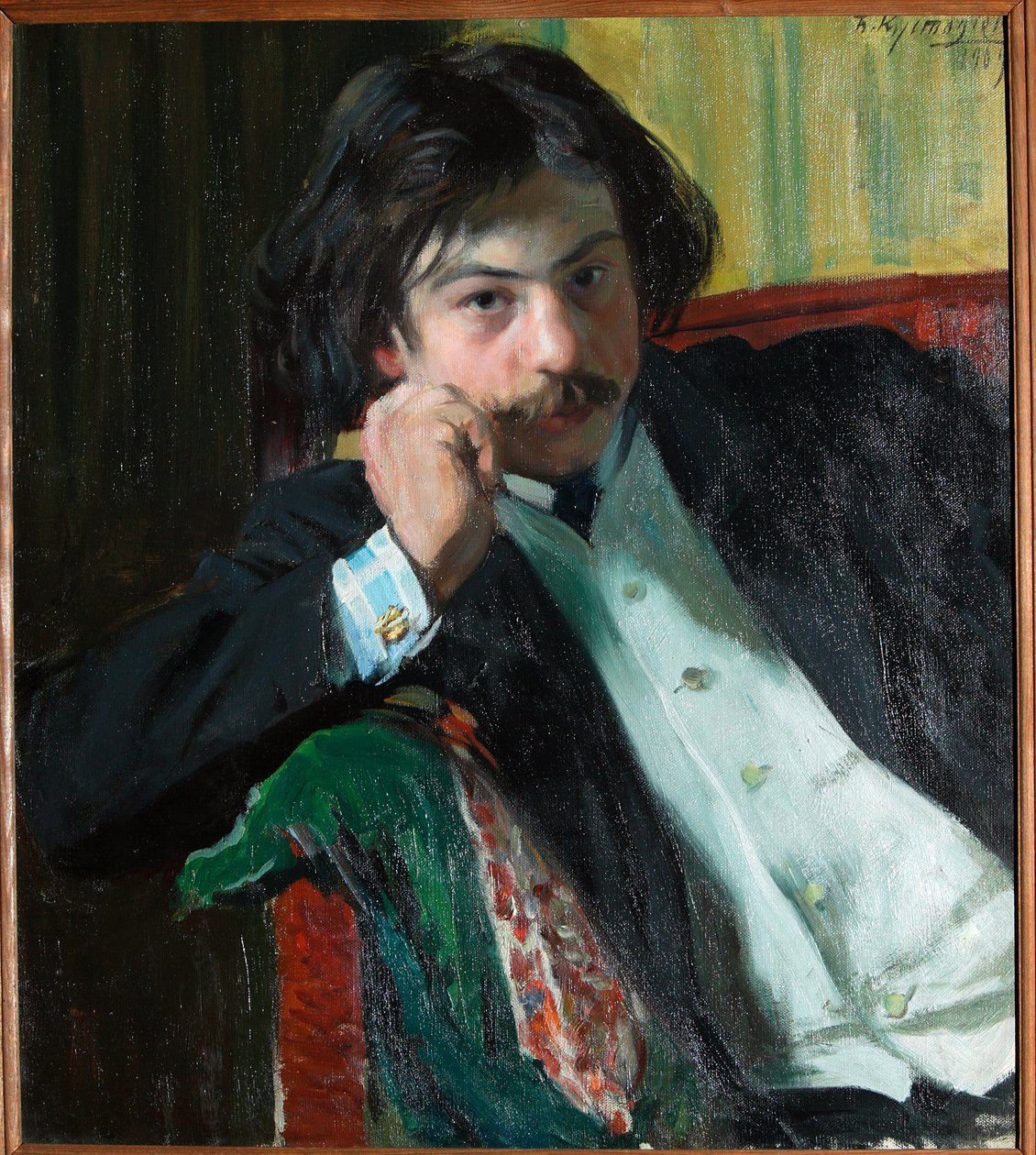 Portret van de dichter Janko Lavrin (1887-1986) door Boris Mikhailovich Kustodiev