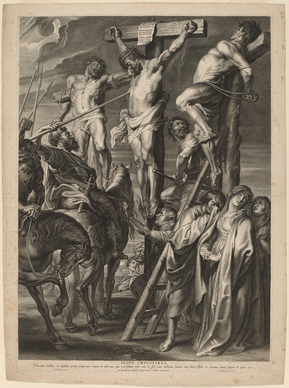 Le Coup de Lance door Boëtius Adams Bolswert after Sir Peter Paul Rubens