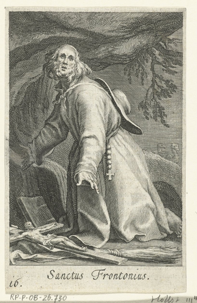 Heilige Frontonius van Egypte als kluizenaar door Boëtius Adamsz. Bolswert