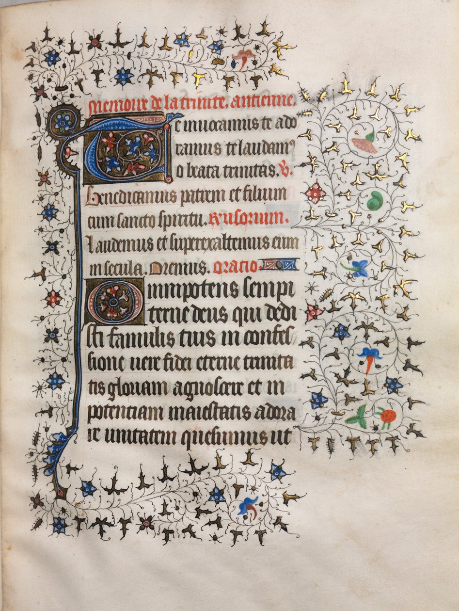 Getijdenboek Gebruik van Parijs: Gedecoreerde initiaal, ca. 1420 door Boucicaut Master