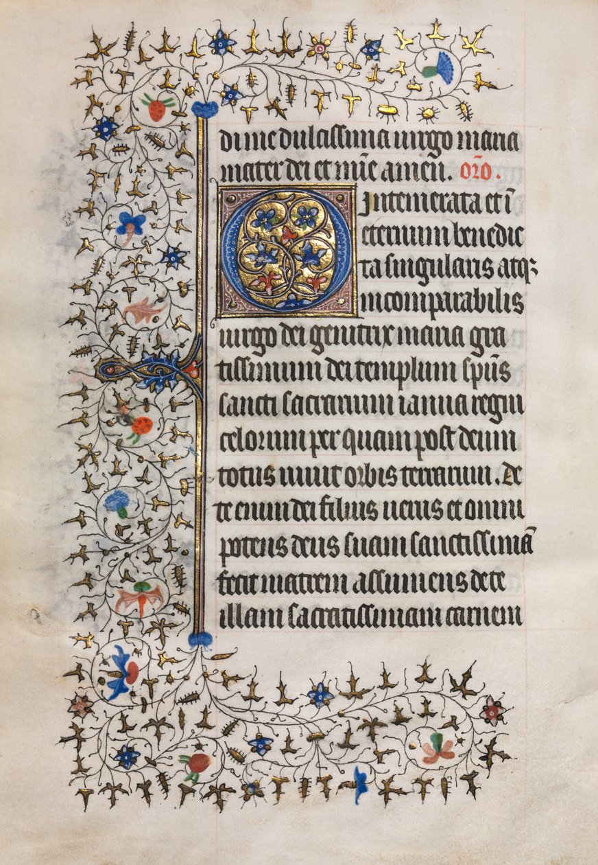 Getijdenboek Gebruik van Parijs: Gedecoreerde Initiaal, ca. 1420 door Boucicaut Master