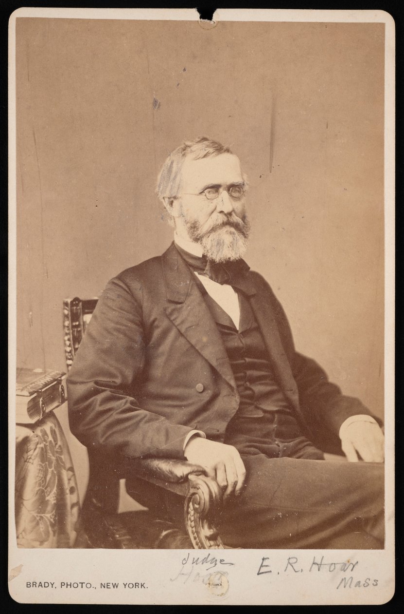 Portret van Ebenezer Rockwood Hoar door Brady