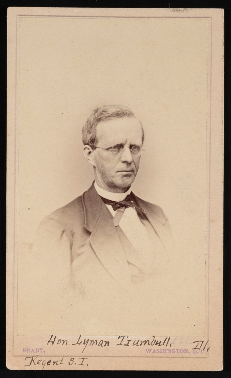 Portret van Lyman Trumbull 1813-1896, tussen 1862 en 1869 door Brady