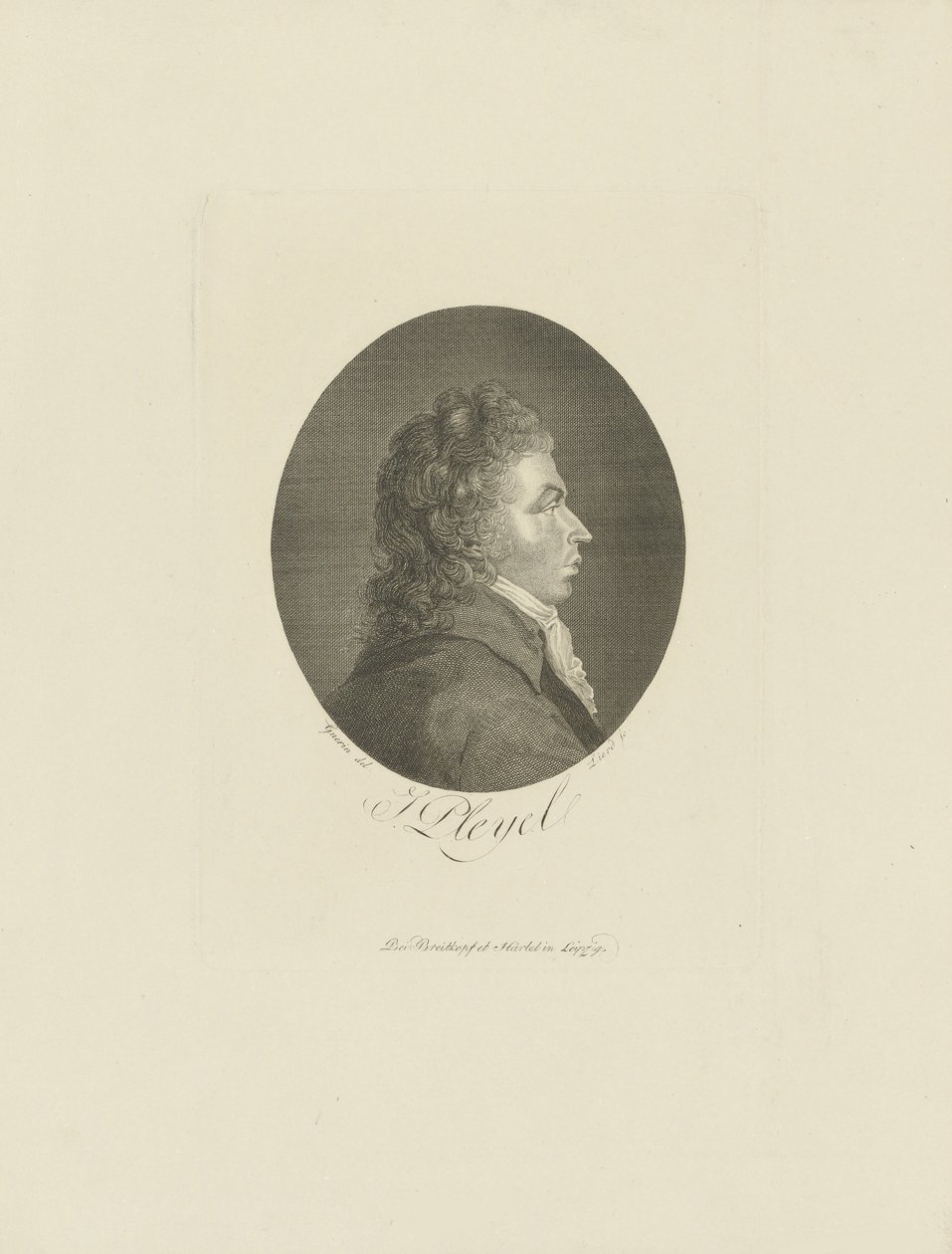 Portret van de componist Ignace Pleyel 1757-1831, ca. 1800 door Breitkopf and Härtel