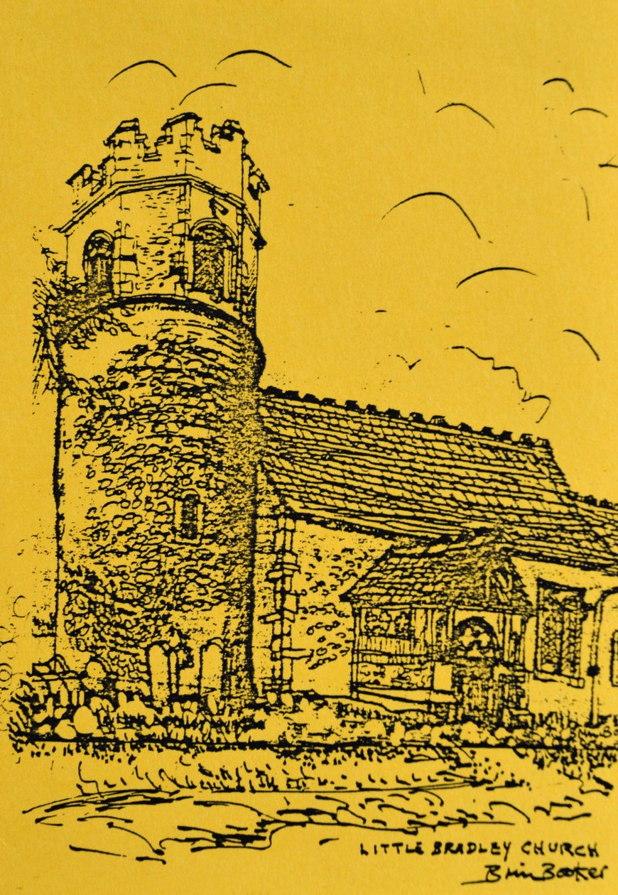 Kerk van Little Bradley, Suffolk door Brenda Brin Booker