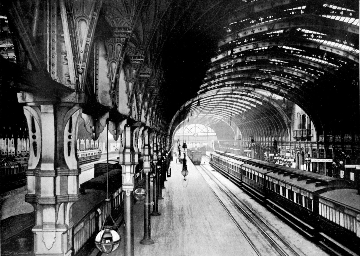Paddington Station, Londen, 1890 door British Photographer