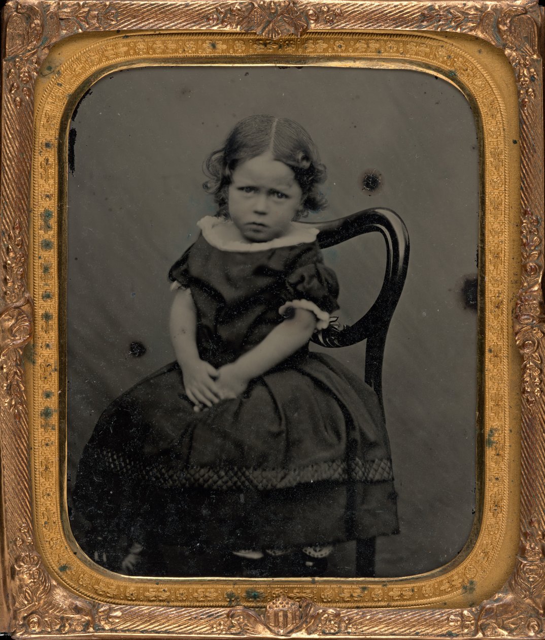 Portret van een meisje,c. 1855 (foto) door British Photographer