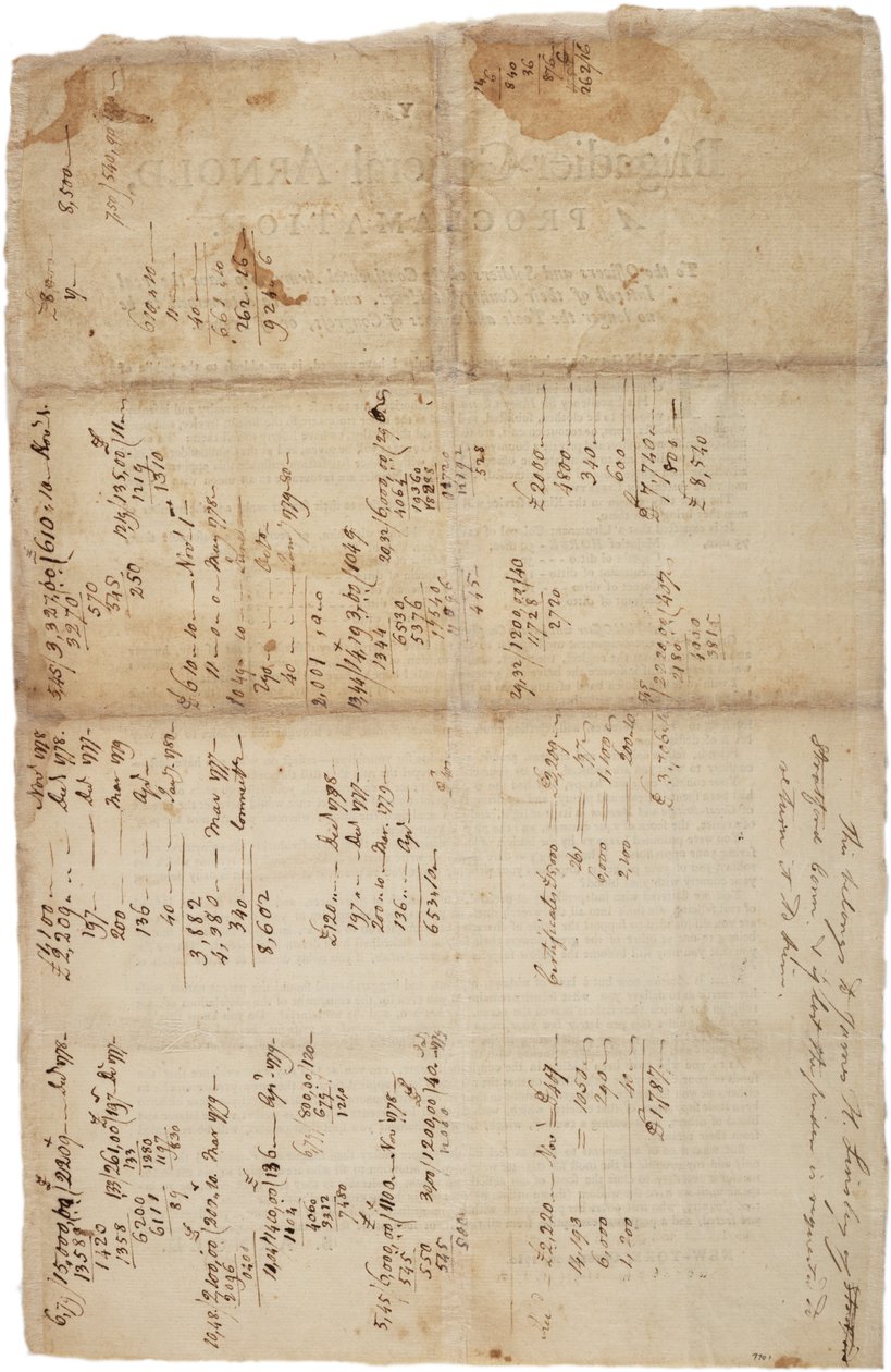 Proclamatie aan officieren en soldaten van het Continentale Leger, 20 oktober 1780 door British School