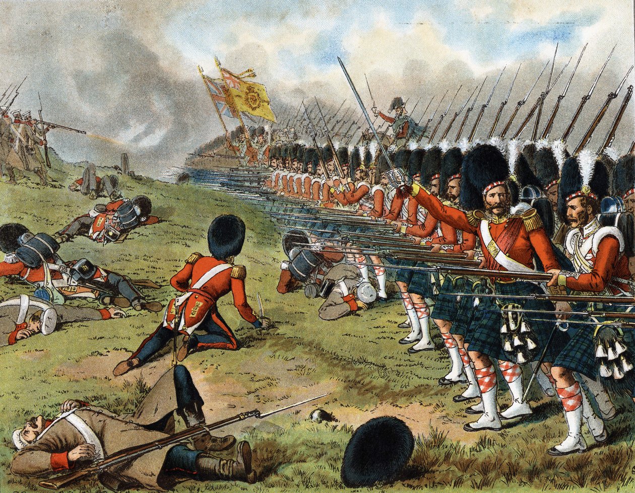 De opmars van de 93e Sutherland Highlanders in de slag bij de Alma 1854 - in 